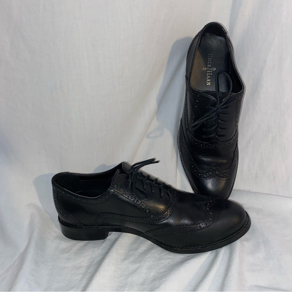 Cole Haan Oxford Black Leather Women Shoes Size 7